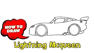 How to Draw Lightning Mcqueen | Easy Drawing with Pen
