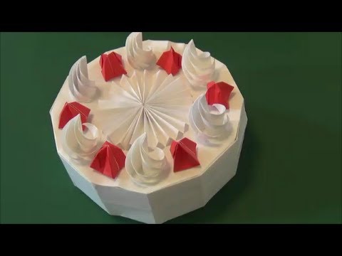 ホールケーキ 折り紙 Whole Cake Origami Youtube