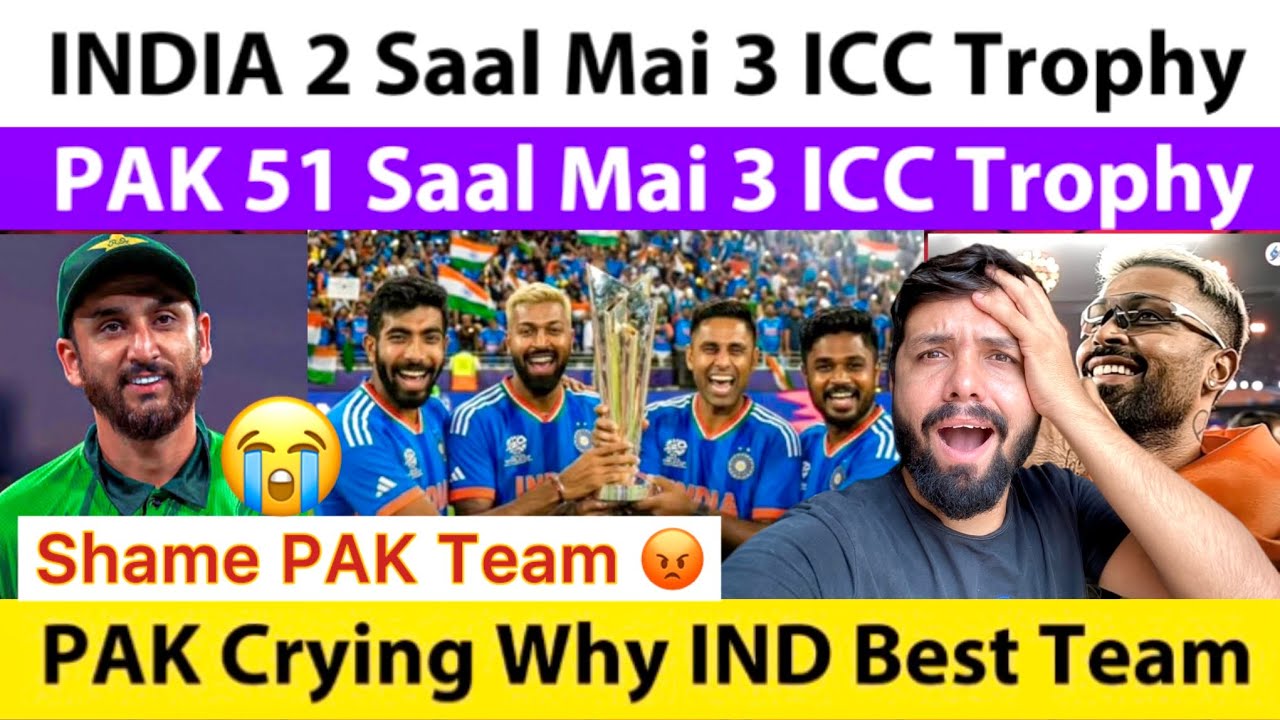 PAK Media : India 2 Saal Mai 3 ICC Trophy Or PAK 51 Saal Mai 3 Trophy | Shame PAK IND Best Team |