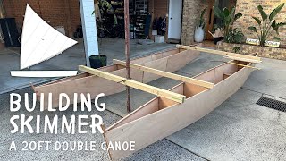DIY plywood catamaran Ep.12  Back to work building my 20ft catamaran