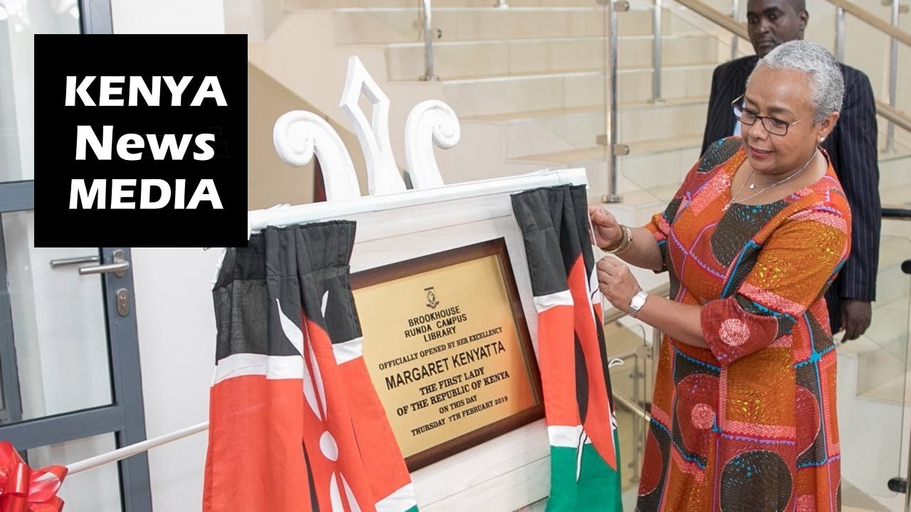 MARGARET KENYATTA GIVES AWARDS AND REMARKS AT BROOKHOUSE SCHOOL!!! newspaper mockup