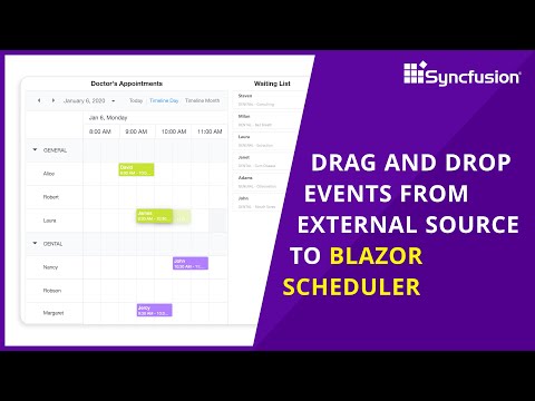 Drag and Drop Events from External Sources to Blazor Scheduler