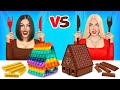 TANTANGAN Makanan Coklat VS Makanan Asli | Makan Coklat Aja & Tahan Tawa oleh RATATA POWER