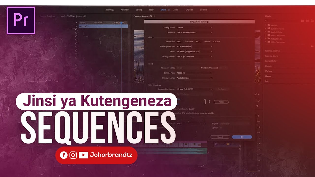 Download Adobe Premiere - Njia rahisi ya kutengeneza Sequence