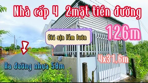 Đất Cần Giuộc Giá Rẻ| Nhà cấp 4 2 mặt tiền đường,nhà cứng lắm mà giá thì cực mịn luôn.