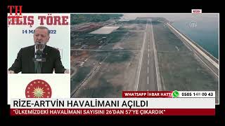 Ri̇ze-Artvi̇n Havali̇mani Açildi