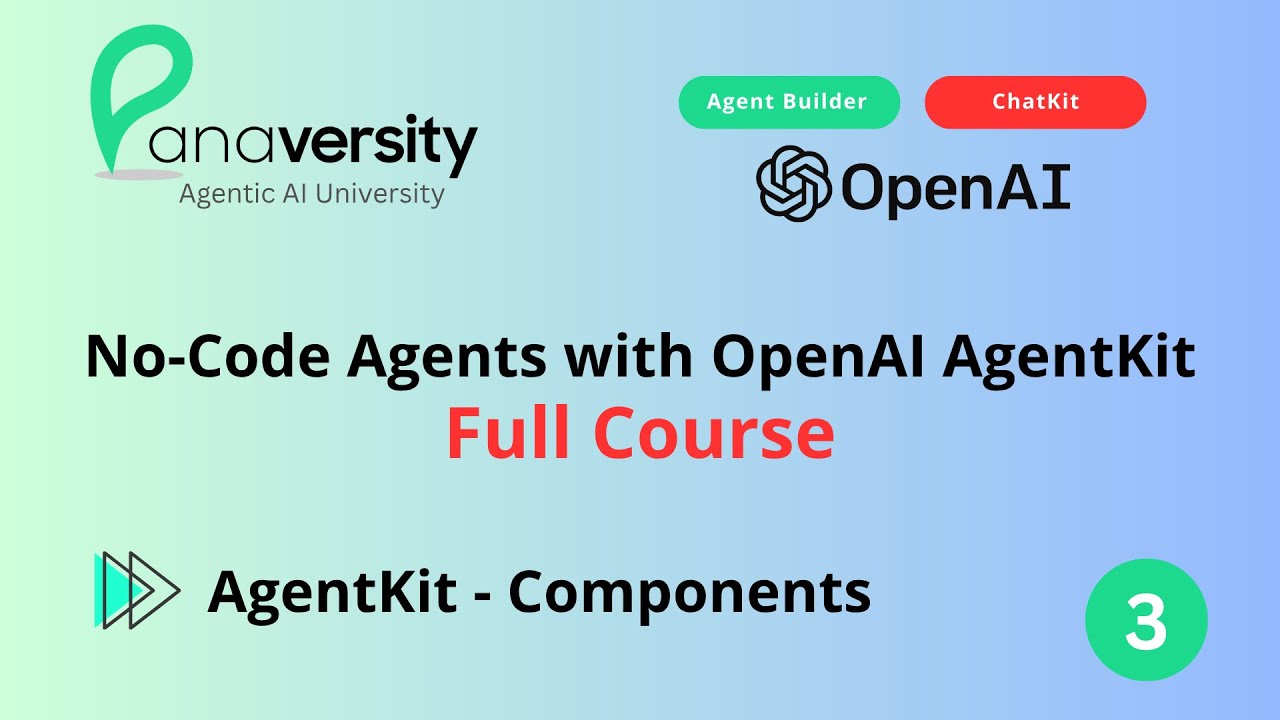 03- Build your First Agent | No-Code Agents with OpenAI AgentKit - YouTube