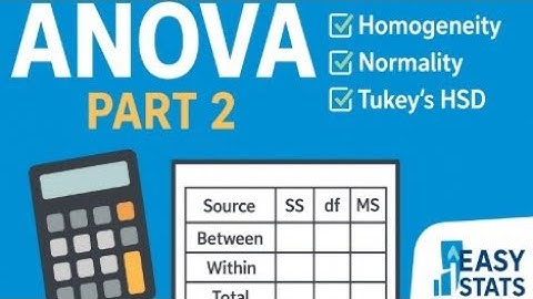 Study Unit 4| Analysis Of Variance(ANOVA)|  Part 2| NWU