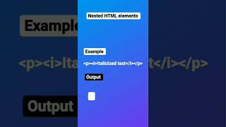 What is nested HTML elements #shots #html