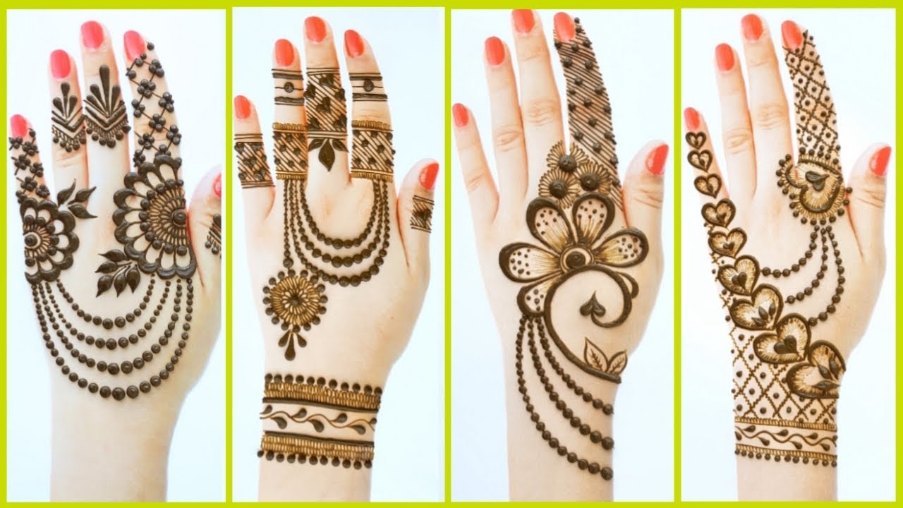 Most Beautiful Easy & Stylish back hand Mehndi designs - New Simple ...