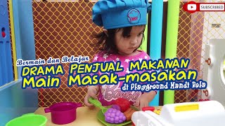 Main Masak masakan jadi Pedagang dan Lompat lompatan di Trampolin Playground yang seru banget