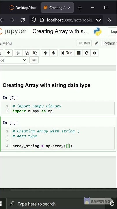 Creating array with string data type using Numpy | Codersarts - YouTube