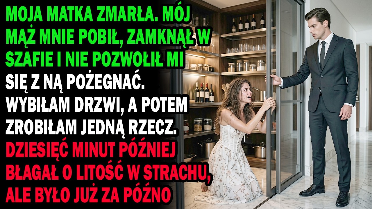 Tamtej nocy obudziło mnie ciche kliknięcie zamka zatrzaskującego się od zewnątrz. Marek właśnie zamknął mnie w ciemnej komórce pod schodami, bo powiedziałam mu przez łzy, że moja mama umarła....