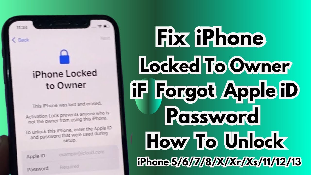 How To Fix iPhone Locked To Owner iF Apple iD Or Password