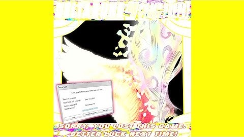 Sorry, You lost this game. Better luck next time! [Deltarune; The same same same same Other Puppet]