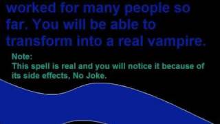 Vampire Spell  *Real*