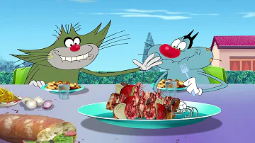 हिंदी Oggy and the Cockroaches 🥓🍗 FOOD ONLY 🥓🍗 Hindi Cartoons for Kids