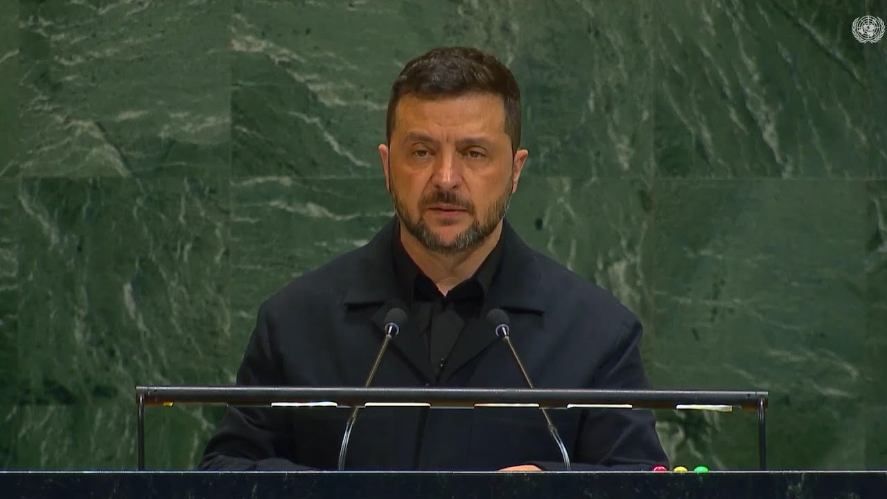 سخنرانی‌ ولودیمیر زلنسکی، رییس‌جمهور اوکراین، در نشست مجمع عمومی سازمان ملل متحد