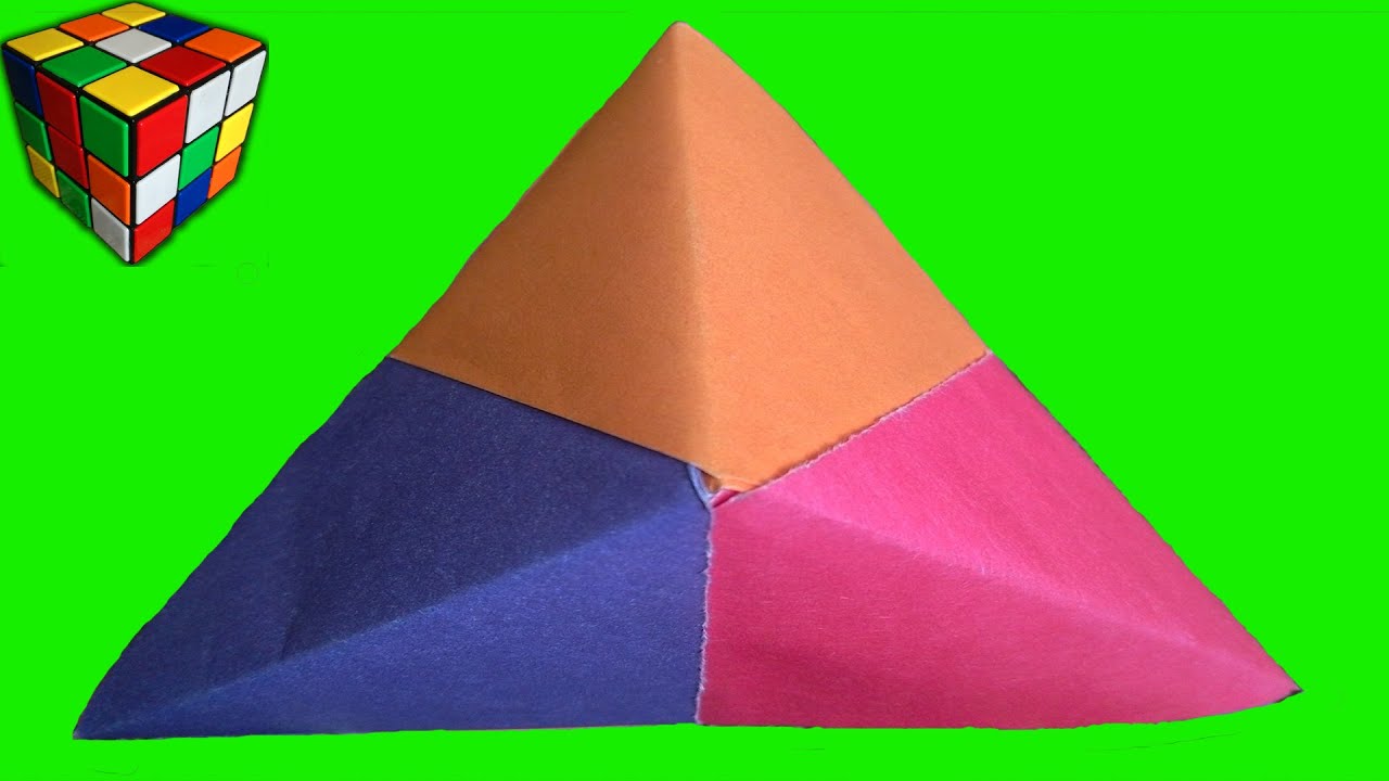 Как сделать ПИРАМИДУ из бумаги. Пирамида оригами своими руками. Поделки из бумаги
