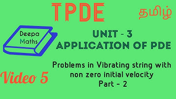 Problem on vibrating string with non zero initial velocity part 2