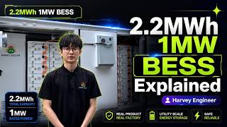 Inside a 2.2MWH 1MW Utility-Scale Battery Energy Storage System (BESS)