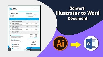 How to Convert Invoice Format in Illustrator to Word Document