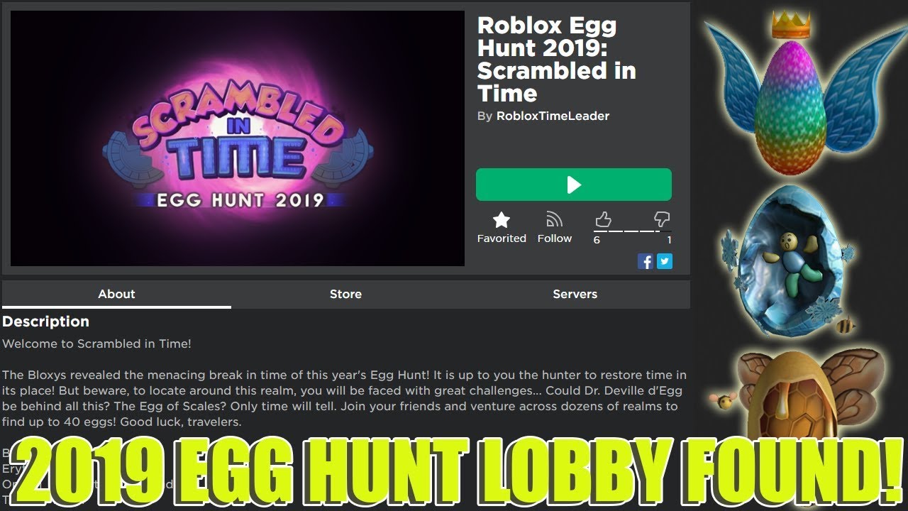 2019 Roblox Egg Hunt Lobby Found Scrambled In Time Youtube - roblox egg hunt release time