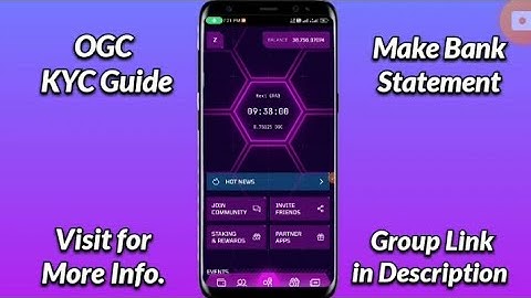 OGC  kYC GUIDE MAKE BANK STATEMENT /Withdraw proof💯
