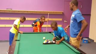 Davontre Cohen, Boys & Girls Club Youth of the Year,  interacting with youth at the Steve Wise Club.