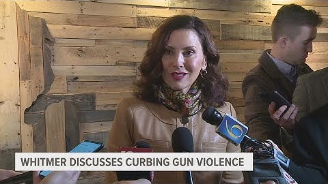 Gov. Whitmer speaks about gun violence in Lansing