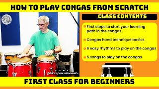 How to play Congas from scractch | First Online Class for Beginners #congas #percussion
