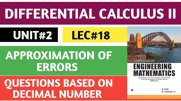 Errors and Approximation | unit 2 | differential calculus 2 AKTU