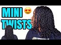 JUICY MINI TWISTS ON MY NATURAL HAIR!  | Y'ALL, I LOVE THESE! | PROTECTIVE STYLE!