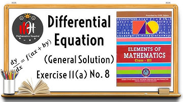 Differential Equation | Exercise 11(a) No.8