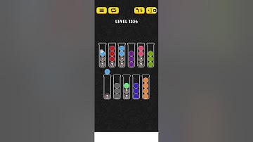 Ball sort puzzle level 1334 #ballsortpuzzleanswer #ballsortpuzzlewalkthrough #ballsortpuzzle