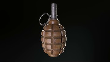 Grenade F1 - Low Poly 3D model