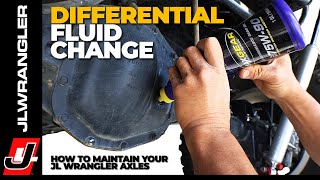 Jeep JL Wrangler Axle Differential Fluid Change  How to do it Yourself Maintenance