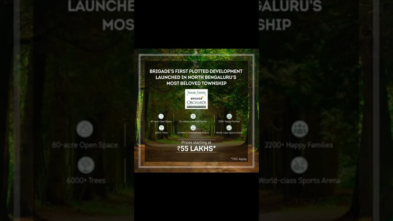 Neem Grove Plots In Brigade Orchards Devanahalli Bangalore | 2400 sq.ft and above | Call 6360219373