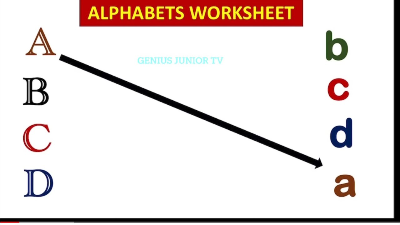 Alphabet worksheet for kids /learn the capital Letters &amp; small letters ...