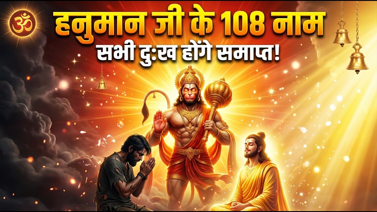 108 Names of Lord Hanuman 🚩 शक्तिशाली 108 हनुमान नाम जाप | Hanuman Ashtottara Shatanamavali