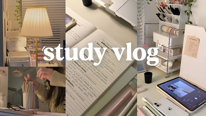 STUDY VLOG | morning productive, lots of studying, note, motivation ˚ ༘