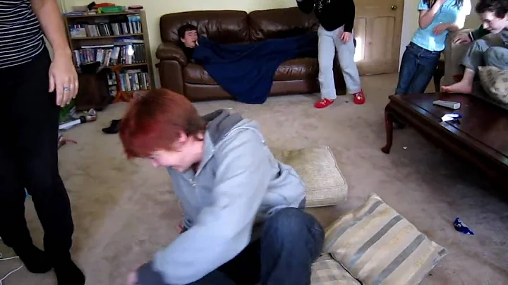 Anna Galloway does a headstand