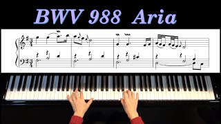 J.S. Bach, BWV 988 Aria, Goldberg Variations (Sheet music 楽譜) バッハ, ゴルトベルク変奏曲よりアリア