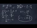 Solving Equations with Negatives and Fractions