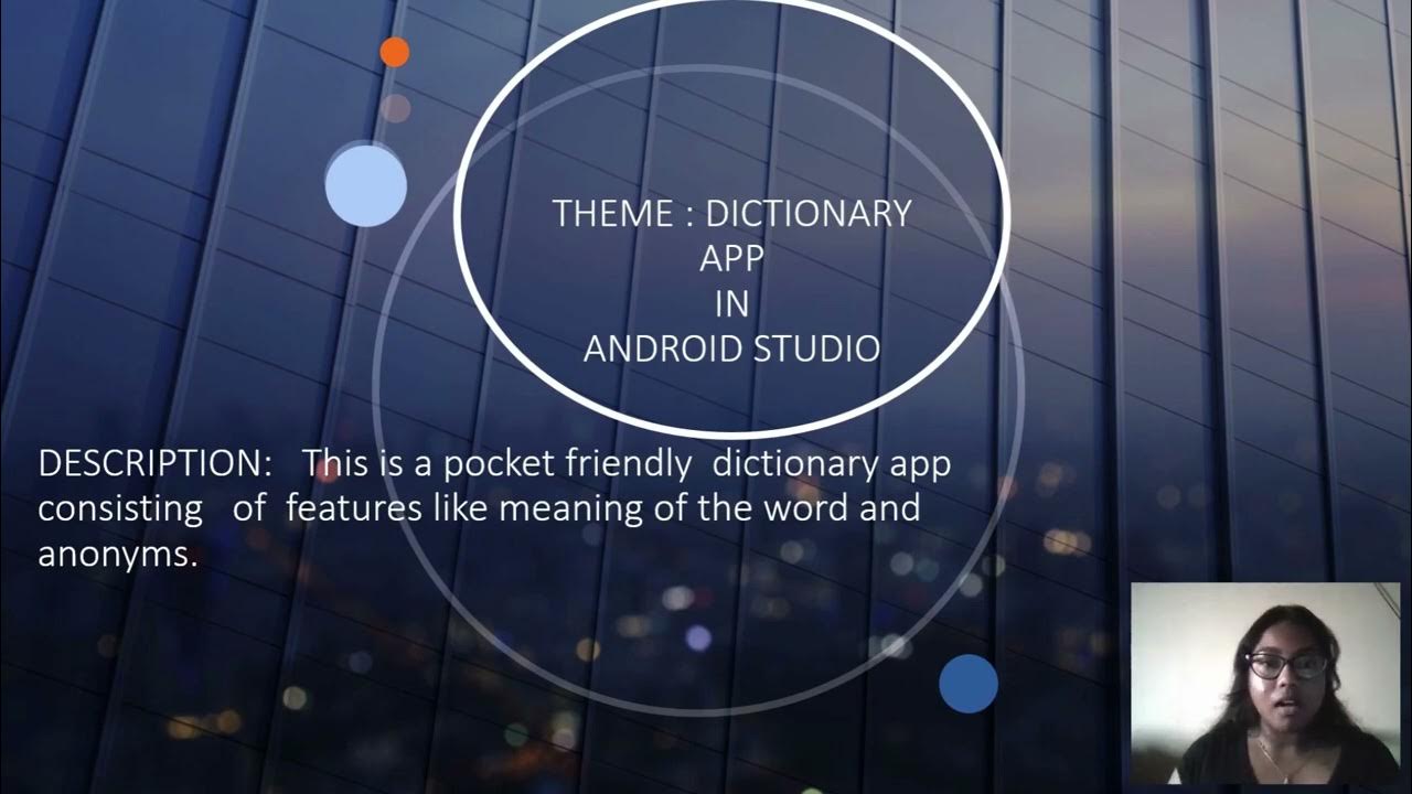 Create a GUI with Android Studio| Dictionary Application | User ...