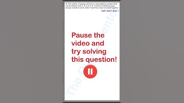 CAT Question in 60 seconds | CAT 2021 Slot 1 | Permutations & Combinations | #cat2025prep #cat25