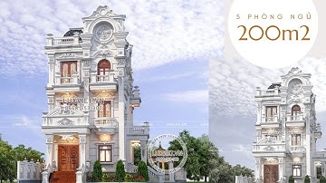 MẪU NHÀ BIỆT THỰ TÂN CỔ ĐIỂN PHÁP 4 TẦNG - LV 41302 | KIẾN TRÚC LUXVIET