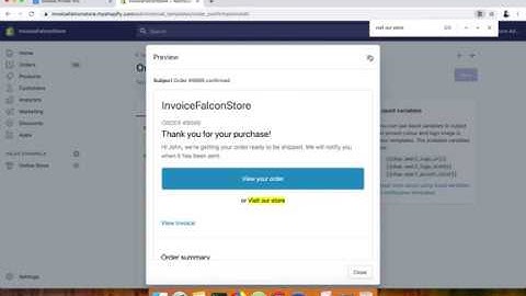 Shopify Tutorial: Send Invoice in Order Confirmation Email