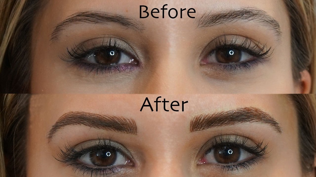 Microblading Eyebrows- See My Before and After Results! - YouTube