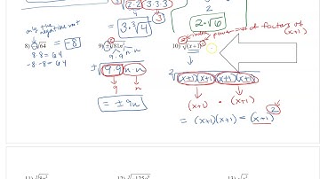 Algebra 2: 4.5 notes - Simplifying radicals & the use of absolute value